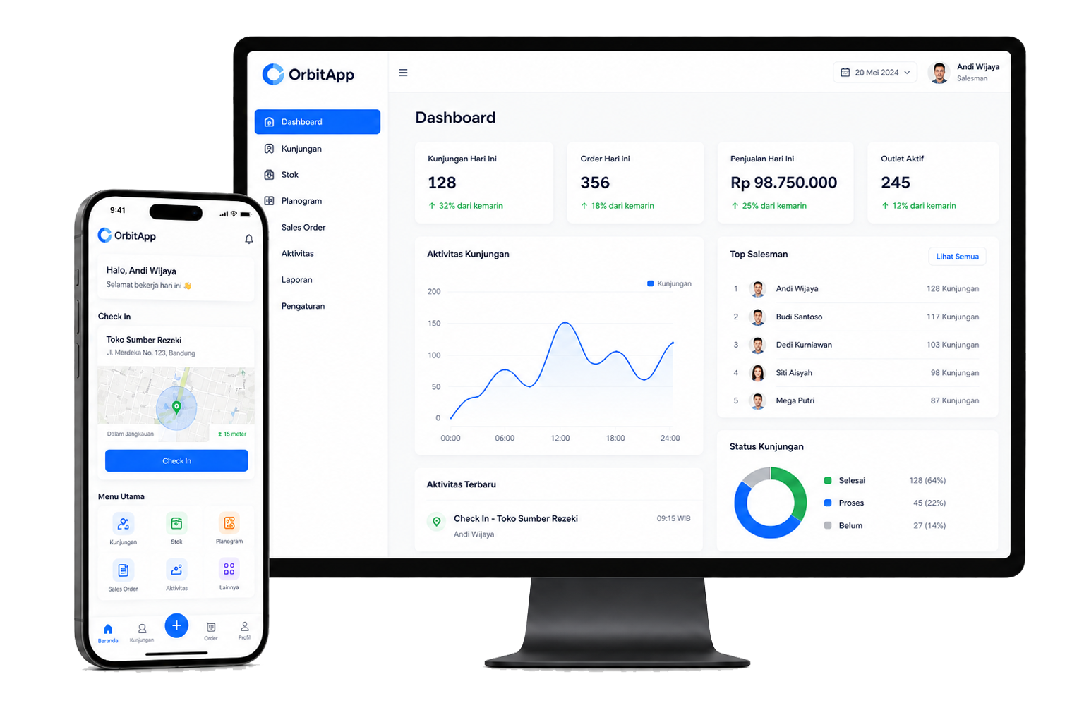 OrbitApp Mockup